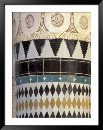 Zellij Tile And Stucco On Historic Medersa, Built 1333 Ad, Morocco by John & Lisa Merrill Pricing Limited Edition Print image