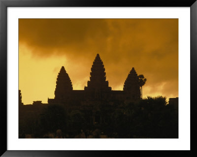 Silhouetted Temples Of Angkor Wat At Dusk by Richard Nowitz Pricing Limited Edition Print image