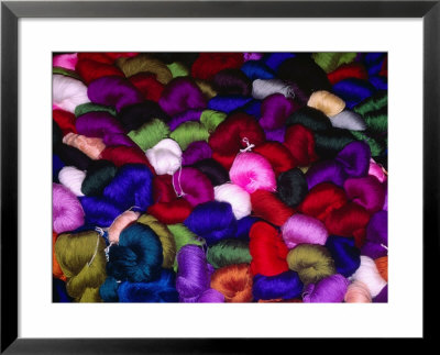 Stall Selling Cotton And Silk Threads, Hmong Sunday Market, The Plain Of Jars - Phonsavan, Laos by Juliet Coombe Pricing Limited Edition Print image