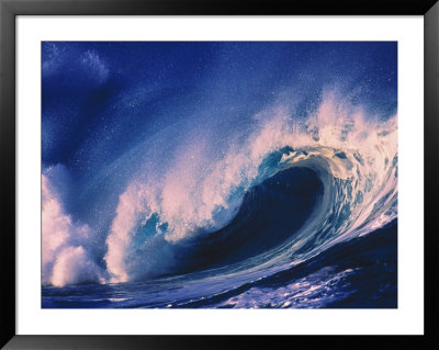 North Oahu, Hi, Ocean Wave At High Contrast by Bill Romerhaus Pricing Limited Edition Print image