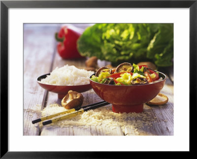 Curried Shiitake And Chinese Cabbage With Rice In Bowls by Peter Rees Pricing Limited Edition Print image