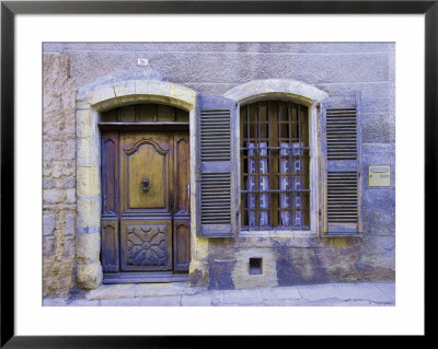 Stone Doorway With Wooden Door And Metal Knocker, Arles, France by Jim Zuckerman Pricing Limited Edition Print image