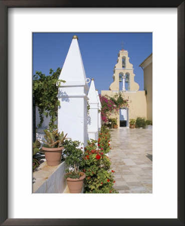Monastery, Paleokastritsa, Corfu, Greek Islands, Greece by Hans Peter Merten Pricing Limited Edition Print image