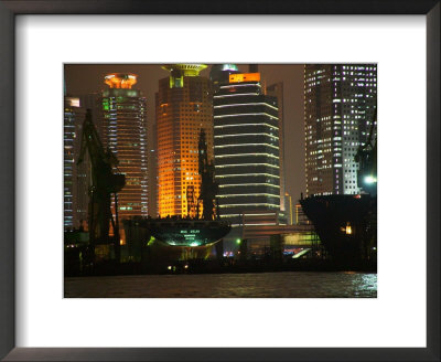Night View Of Highrises, Shanghai, China by Keren Su Pricing Limited Edition Print image