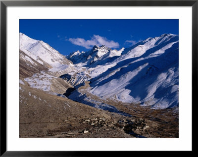 Village Below Mountains, Between Lung-La Pass And Nyalam In Tsang District, China by Pershouse Craig Pricing Limited Edition Print image