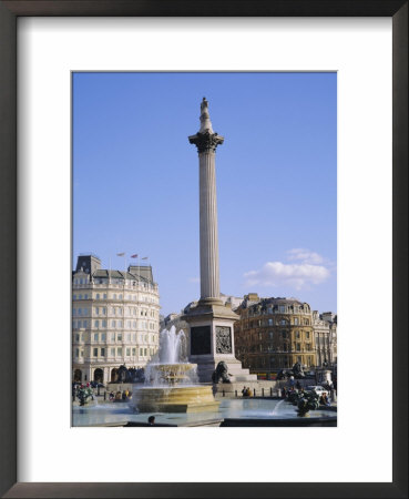 Nelson's Column And Fountains, Trafalgar Square, London, England, Uk by Roy Rainford Pricing Limited Edition Print image