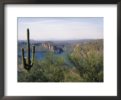 Scenic View Of A Lake Tucked Into The Desert Mountains Of Arizona by Stacy Gold Pricing Limited Edition Print image