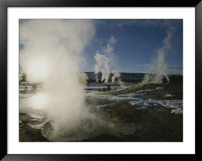 Upper Geyser Basin With Steam Rising, Yellowstone National Park by Norbert Rosing Pricing Limited Edition Print image