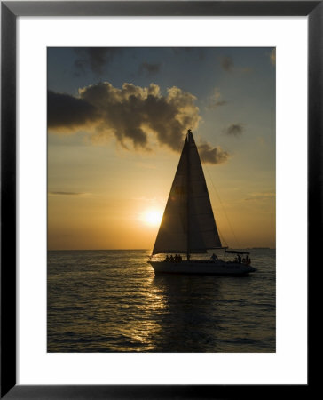 Sailboats At Sunset, Key West, Florida, United States Of America, North America by Robert Harding Pricing Limited Edition Print image