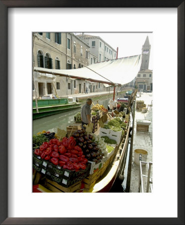 Canalside Vegetable Market Stall, Venice, Veneto, Italy by Ethel Davies Pricing Limited Edition Print image