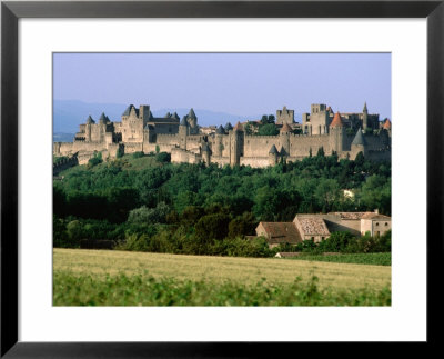 La Cite, 12Th Century Castle In Distance, Carcassonne, Languedoc-Roussillon, France by John Elk Iii Pricing Limited Edition Print image