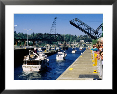 Onlookers At Hiram Chittenden Locks, Seattle, Washington by John Elk Iii Pricing Limited Edition Print image