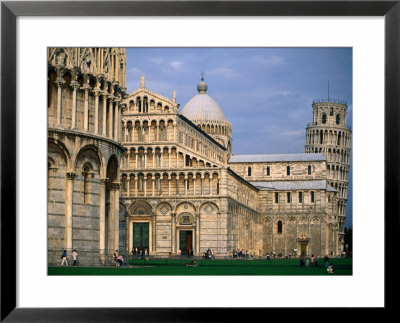 Cathedral And Leaning Tower Behind, Pisa, Tuscany, Italy by John Elk Iii Pricing Limited Edition Print image