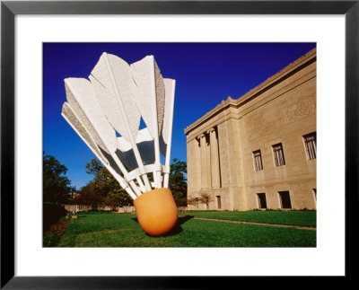 Giant Shuttlecock Sculpture At Nelson-Atkins Museum Of Art, Kansas City, Missouri by Richard Cummins Pricing Limited Edition Print image