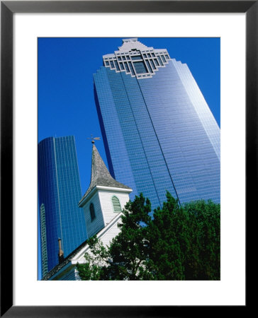 St. John Church And Skyscrapers, Houston, Texas by Holger Leue Pricing Limited Edition Print image