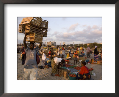 People At Beach Market, Beira, Sofala, Mozambique by Ariadne Van Zandbergen Pricing Limited Edition Print image
