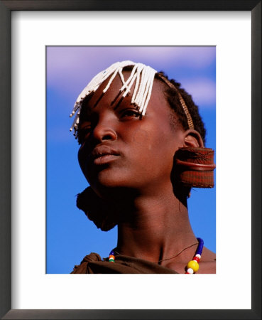 Maasai Girl With White Beads Indicating She Has Been Circumcised, Longido, Arusha, Tanzania by Ariadne Van Zandbergen Pricing Limited Edition Print image