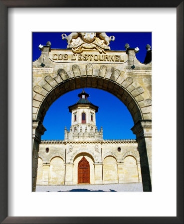 Arched Entrance To Cos De'estournel Winery, Bordeaux, Aquitaine, France by Oliver Strewe Pricing Limited Edition Print image