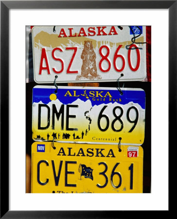Number Plates For Sale At Antique Store, Anchorage, Alaska by Richard Cummins Pricing Limited Edition Print image