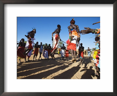 Samburu People Dancing, Laikipia, Kenya by Tony Heald Pricing Limited Edition Print image