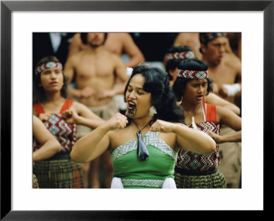 Maori Poi Dancers, Waitangi, North Island, New Zealand by Julia Thorne Pricing Limited Edition Print image