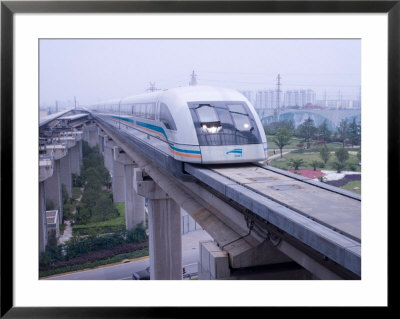 Meglev Train Prepares To Depart Airport Train Station, Shanghai, China by Paul Souders Pricing Limited Edition Print image