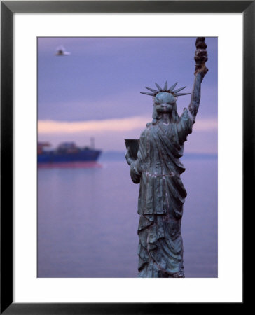 The Statue Of Liberty, Given To Seattle By The Boy Scouts Of America, Seattle, Washington, Usa by Lawrence Worcester Pricing Limited Edition Print image