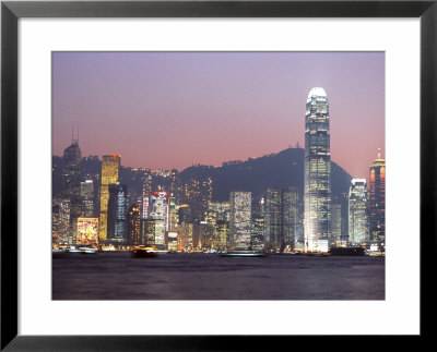 Skyline Of Central, Hong Kong Island, At Dusk, Hong Kong, China, Asia by Amanda Hall Pricing Limited Edition Print image