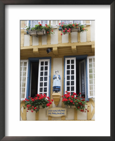 Old Timber Framed Building In Quimper, Southern Finistere, Brittany, France by Amanda Hall Pricing Limited Edition Print image