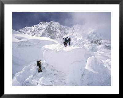 Contimplating The Route, Khumbu Ice Fall by Michael Brown Pricing Limited Edition Print image