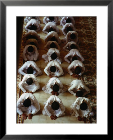 Men Praying In Caodai Great Temple, Tay Ninh, Vietnam by Pershouse Craig Pricing Limited Edition Print image