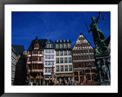 Statue In Square At Romerberg, Frankfurt-Am-Main, Germany by Martin Moos Pricing Limited Edition Print image