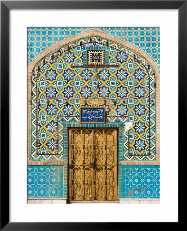 Tiling Around Door, Shrine Of Hazrat Ali, Mazar-I-Sharif, Afghanistan by Jane Sweeney Pricing Limited Edition Print image