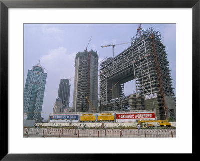 Construction Site In The Pudong New Area, Shanghai, China by Robert Francis Pricing Limited Edition Print image