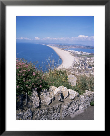 Chesil Beach And Portland Harbour, Isle Of Portland, Dorset, England, United Kingdom by Geoff Renner Pricing Limited Edition Print image