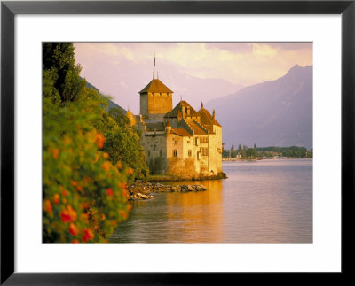 Chateau De Chillon, Lake Generva, Montreux, Switzerland by Simon Harris Pricing Limited Edition Print image