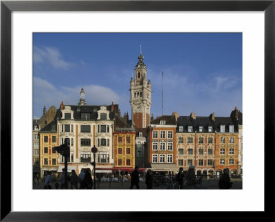 Flemish Buildings In The Grand Place Tower In Centre, Lille, France by David Hughes Pricing Limited Edition Print image