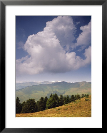 White Clouds Over Mountains, View From Col D'aspin, Haute-Pyrenees, Midi-Pyrenees, France by David Hughes Pricing Limited Edition Print image