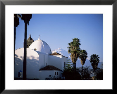 Buildings In Sauzal, With Mount Teide Beyond, Tenerife, Canary Islands, Spain by John Miller Pricing Limited Edition Print image