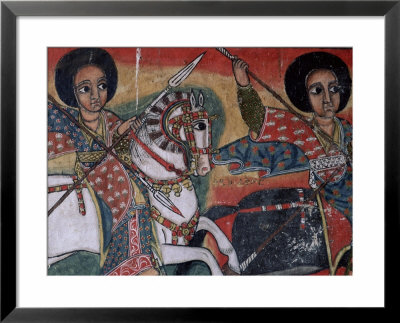 Wall Paintings In The Interior Of The Christian Church Of Ura Kedane Meheriet, Lake Tana, Ethiopia by Bruno Barbier Pricing Limited Edition Print image