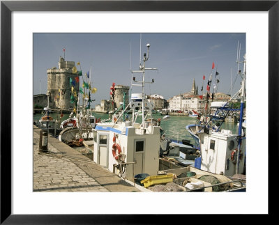 Fishing Boats In The Harbour, La Rochelle, Poitou Charentes, France by Michael Busselle Pricing Limited Edition Print image