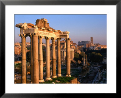 Eight Granite Columns, All That Is Left Of Tempio Di Saturno, Rome, Italy by Jonathan Smith Pricing Limited Edition Print image