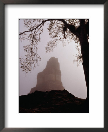 Temple I Of The Great Plaza Surrounded By Mist, Tikal, Guatemala by Ryan Fox Pricing Limited Edition Print image