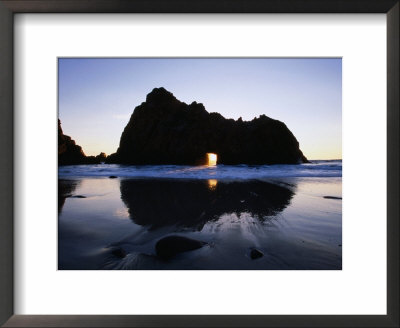 Pfeiffer Beach Rock Formation At Dusk, Pfeiffer Big Sur State Park, Usa by Holger Leue Pricing Limited Edition Print image