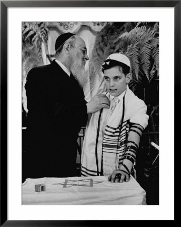 Rabbi David S. Novoseller Adjusting Carl Jay Bodek's Robe During Ceremony by Lisa Larsen Pricing Limited Edition Print image