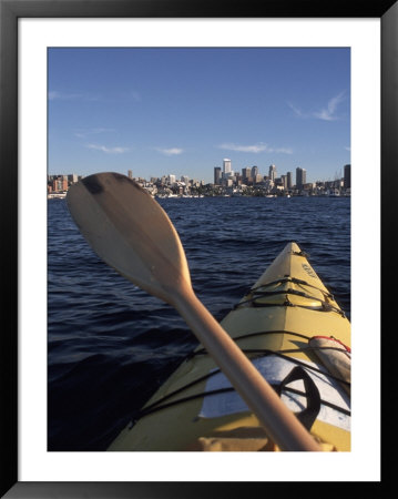 Kayaking On Lake Union, Seattle, Washington, Usa by Connie Ricca Pricing Limited Edition Print image