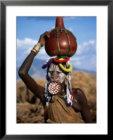 Mursi Woman With Lip-Plate, Mago National Park, South Omo, Ethiopia by Ariadne Van Zandbergen Pricing Limited Edition Print image