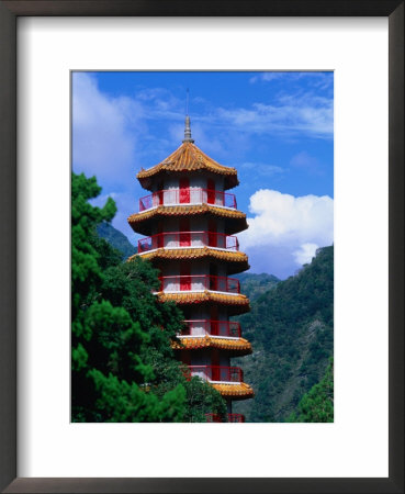 Pagoda At Tienhsiang, Taroko Gorge National Park, Hualien, Taiwan by Martin Moos Pricing Limited Edition Print image