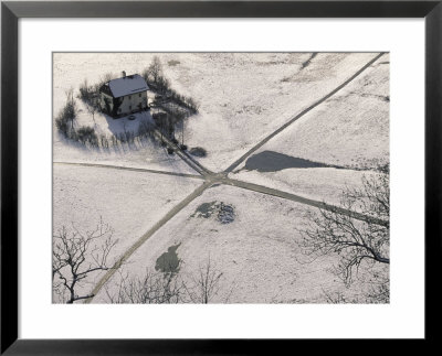 Farmhouse And Field From Monchsberg, Salzburg, Austria by Walter Bibikow Pricing Limited Edition Print image