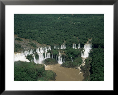 Aerial View Of The Iguassu Falls, Iguassu National Park, Unesco World Heritage Site, Parana, Brazil by Jane Sweeney Pricing Limited Edition Print image